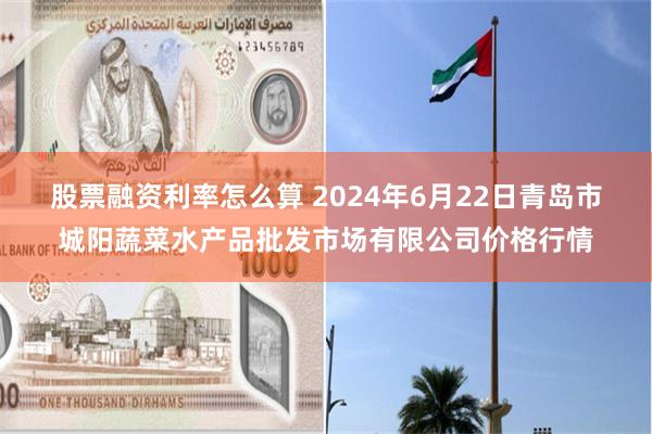 股票融资利率怎么算 2024年6月22日青岛市城阳蔬菜水产品批发市场有限公司价格行情