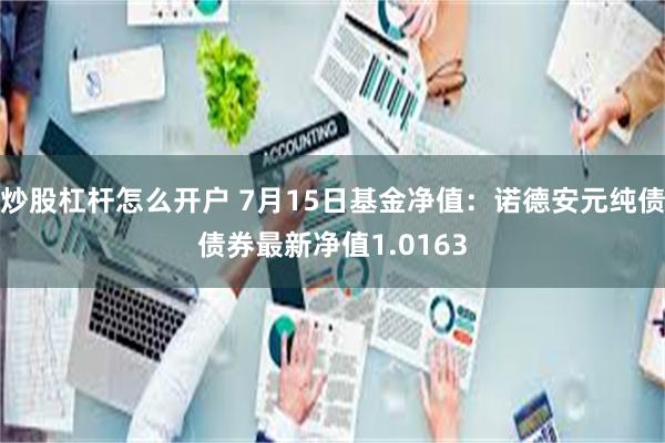 炒股杠杆怎么开户 7月15日基金净值：诺德安元纯债债券最新净值1.0163