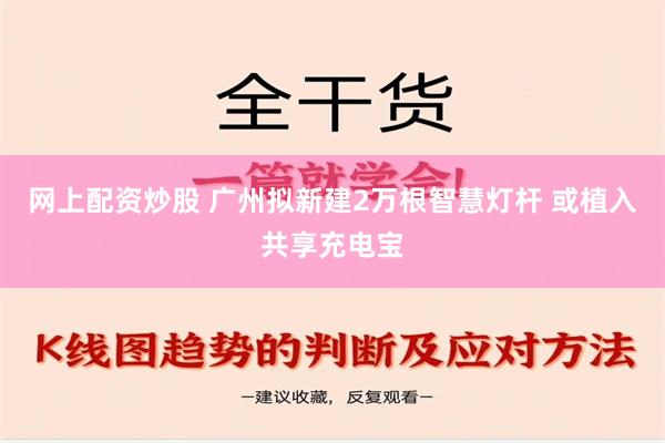 网上配资炒股 广州拟新建2万根智慧灯杆 或植入共享充电宝