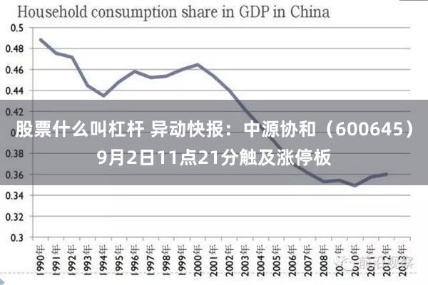 股票什么叫杠杆 异动快报：中源协和（600645）9月2日11点21分触及涨停板