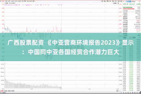 广西股票配资 《中亚营商环境报告2023》显示：中国同中亚各国经贸合作潜力巨大